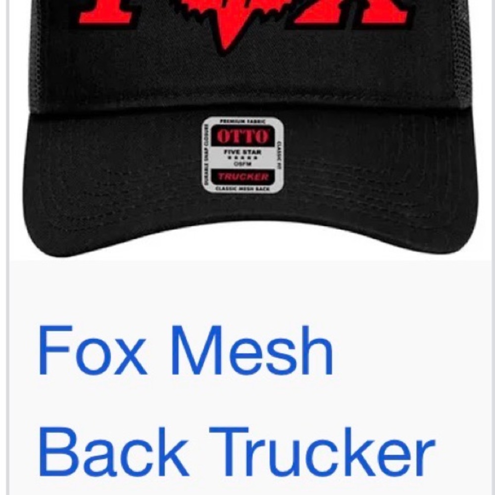Fox Bold Black and Red Trucker Hat